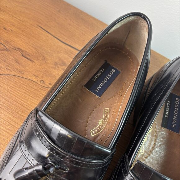 Bostonian Loafers Mens 11 M Black Leather Kiltie Tassel Wingtip Dress Shoes main image 7
